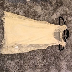 FREE PEOPLE Lace dress high neck